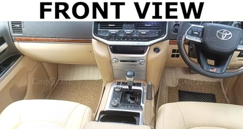 Image of 9D Car Floor Mats for Tata Curvv Ev | Waterproof | Antislip | Faux Leather | Full Coverage | All Weather | Custom Fitted 9D Car Floor Mats | Beige
