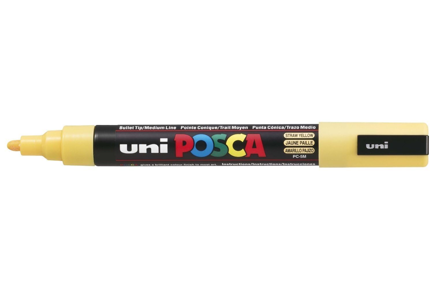 Posca Uni PC-5M Pluma Marcadora - Paja Amarillo (Paquete de 12)