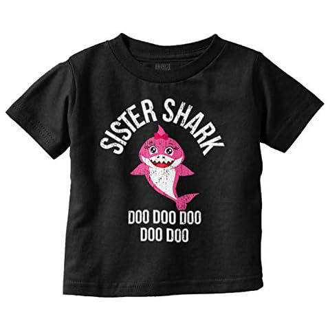 Funny Shark Toddler T-Shirt Gift - Black Cover