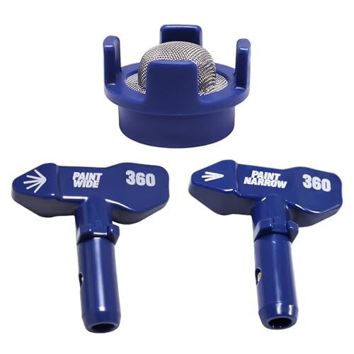 18F520 Paint Spray Tip Kit Fits for TrueCoat 360 26D280 26D281 26D283 Wide/Narrow Spray Pattern Kit andInlet Strainer Filter (Blue 1PC)
