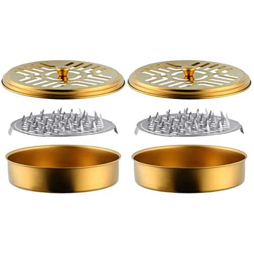Cabilock Soporte Metálico 2 Piezas Bobina De De Acero Inoxidable Soporte De Bobina De Metal Marco De Quemador De Bobina Estante De De Hierro Titulares De Adornos Hueco Pegatinas
