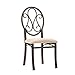 Lucianna Dining Chairs - Set of 4 - Dark Brown Frame w/ Beige Suede Seat