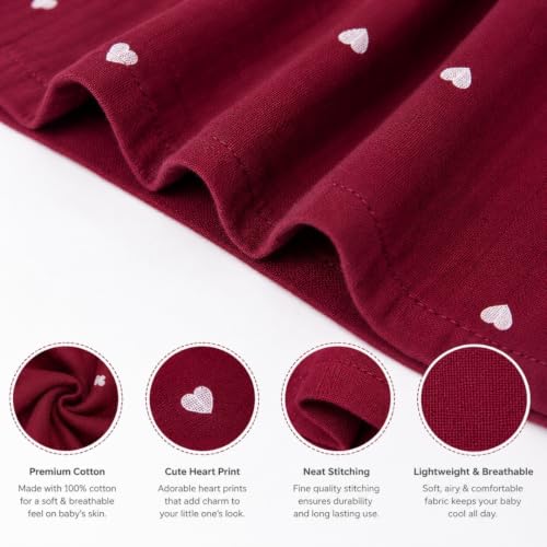 Image of Lilimi Toddler Baby Girl Cotton Muslin Dress, Breathable Flutter Sleeve Button-Front Cute Frocks