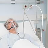 CPAP Schlauchhalter, Schlauchheber Höhenverstellbar 360° Schwenkbarem Arm, CPAP Schlauchunterstützung von Schläuchen Leckage und Verwicklung, Klemmtyp Schlauchheber für Bett Geeignet, Flexibel, Robust