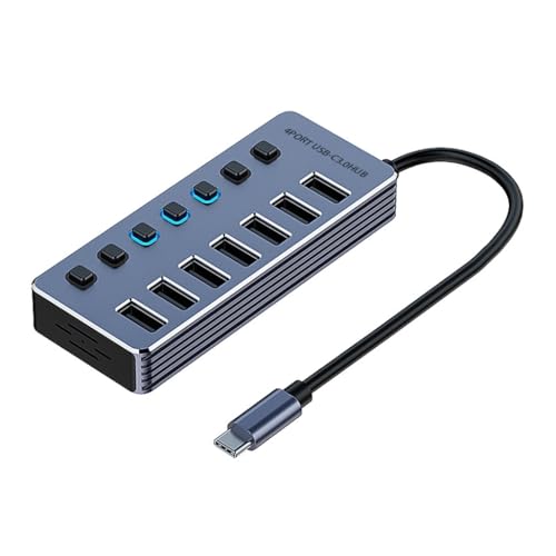 Metal USB3.0 Adapter 4/7/10 Port USB Splitter Simultaneous Data Transfer