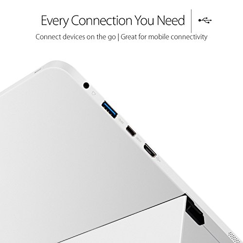 Asus T102Ha-C4-Wh Transformer Book 10.1" 2 In 1 Touchscreen Laptop, Intel Quad-Core, White, Pen And Keyboard Included #TOP4