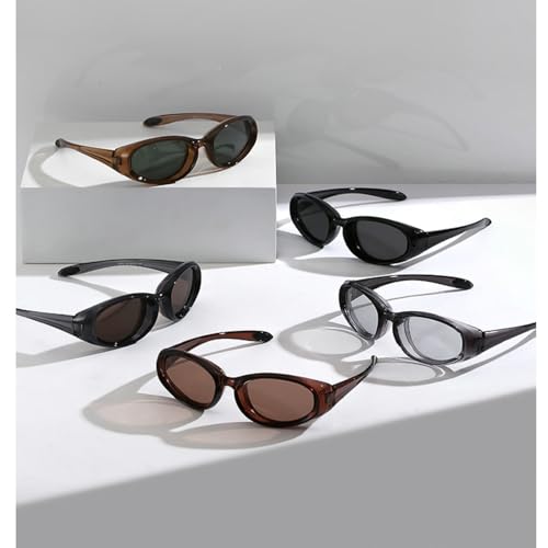 Oval Mask Punk Sunglasses Women Men 2025 Luxury Vintage Irregular Sun Glasses UV400 Eyewear Goggle 194034