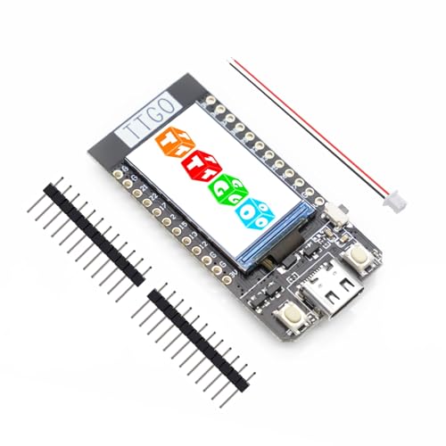 APKLVSR T-Display ESP32 WiFi y Placa de Desarrollo del módulo Bluetooth LCD de 1.14 Pulgadas para Arduino