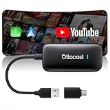 OTTOCAST Play2Video Ultra 2026, Adattatore CarPlay Wireless & Android Auto con YouTube/Prime Video, WiFi 6, 4GB+32GB, Plug & Play, iOS 10+/Android 11+, per Auto con CarPlay Cablato dal 2016