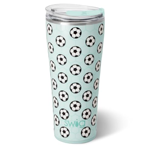 Swig Life 32oz Insulated Tumbler, Travel Coffee Tumbler with Lid, Cup Holder Friendly Travel Coffee Mug, Stainless Steel with Lid (Side Kick)