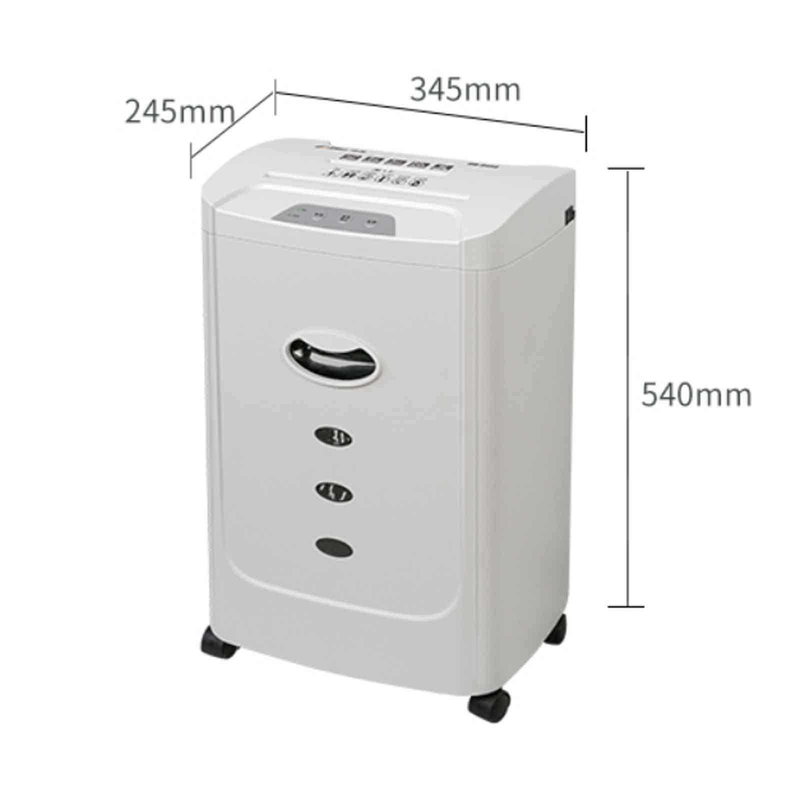 Distruggidocumenti elettrico ad alta sicurezza a 8 fogli di grado professionale, distruggidocumenti portatile per uso domestico, riservatezza a 5 livelli, grande capacità di 20 litri, 345x245x540