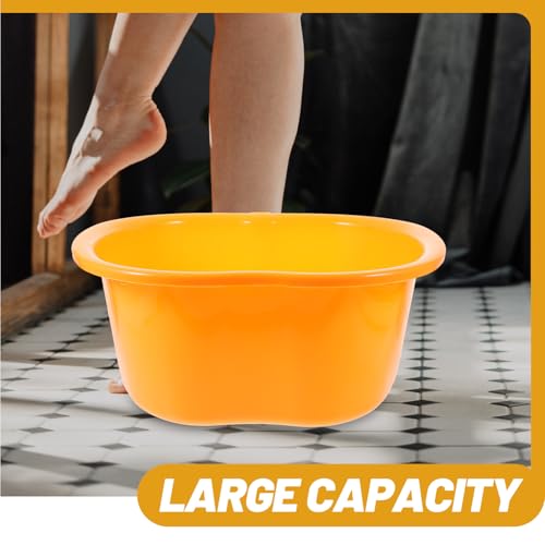 Balde de spa para pies con masaje y diseño convexo naranja miniatura 3