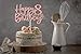 ARUTPER Ruepartydeoret Happy 8th Birthday Cake Topper, Girl/boy - Eight Cake Topper 8th Birthday, Happy 8th Cheers to 8 Year Party Decorations Supply Rose Gold