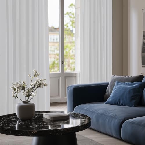 Image of Deconovo Grommet Blackout Curtain 1 Panel, Star White, 42 inch W x 63 inch L