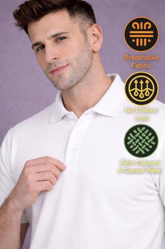 Image of Men Regular fit Polo Neck T Shirt||Casual Wear ||Half Sleeve Tshirt for Men