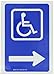 Brady 91371 Self Sticking Polyester Handicapped Sign, 14" X 10", Legend "(Handicapped / Picto Only)"