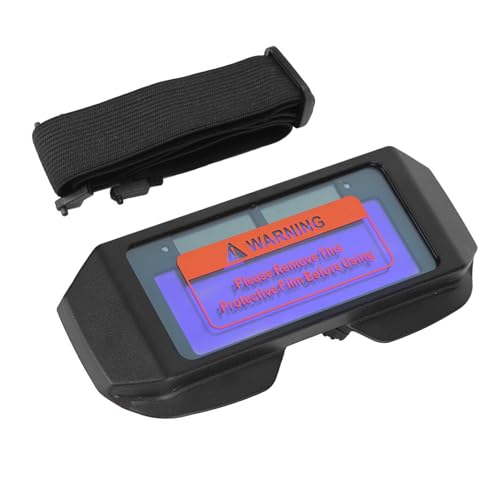 Locadence Solar Auto Darkening Welding TIG MIG Goggles, Welder Eyes Glasses Bulit in Battery for Gas Welding, Steel Welding, Cutting, Welding