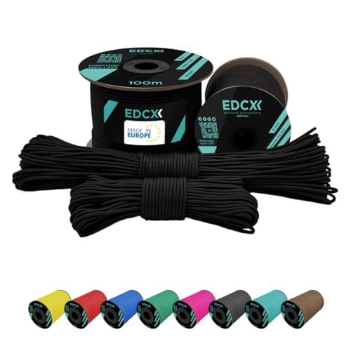EdcX 2 mm Nylon Paracord 275 (50 et 100 m) - Corde 100% Nylon, Co...