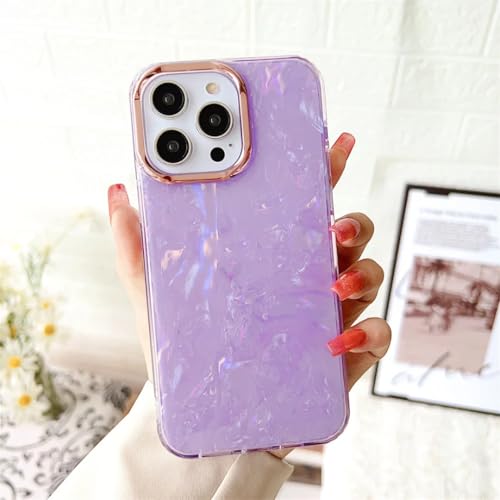 Coque pailletée iPhone 12 Pro violette protection arrière fine de luxe