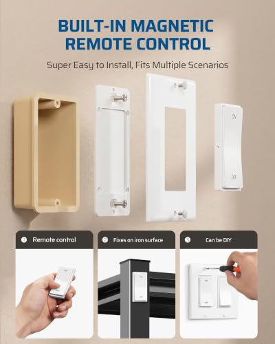 Image of DEWENWILS Wireless Light Switch and Receiver Kit, in Wall Switchs