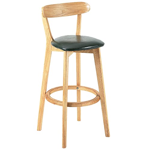 Tabourets de bar hauts avec dossier ergonomique et repose-pieds rembourrés jaune