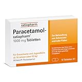 Paracetamol-ratiopharm 1000 mg Tabletten: Der gut verträgliche Klassiker hilft langanhaltend gegen Schmerzen und Fieber, 10 Tabletten