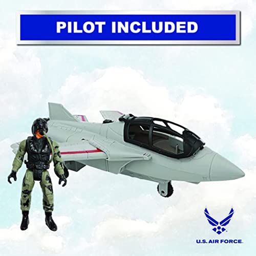 United States Air Force Sky Raider Fighter Jet Toy Airplane With Pilot & Missile - Realistic Military Aircraft & Soldier Action Figure - Bomber Plane Model For Kids 3+ #TOP3