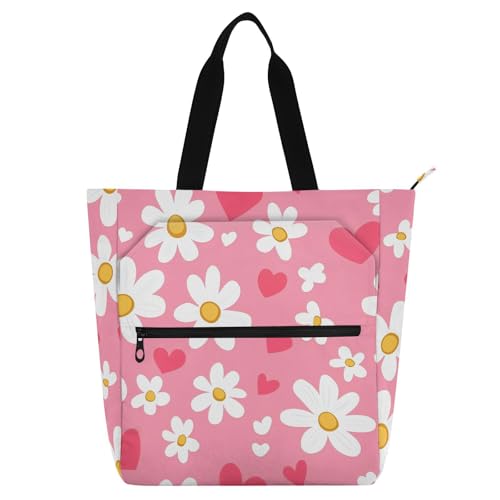 Bolsa de hombro infantil de margaritas, perfecta para la escuela y el ocio