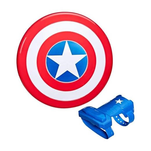 Hasbro Marvel Avengers, Escudo y Guante Magnéticos, Superhéroes, Cosplay Capitán América, Juguetes para Niños y Niñas de 5 Años o Más, Juegos de Disfraces, Multicolor Fantasía