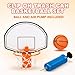 ArtCreativity Mini Basketball Hoop Trash Can Set, Includes Clip-On Hoop with Backboard, Inflatable Ball and Pump, Fun Basketball Stocking Stuffers for Kids, Office Toys for Adults, Classroom Games