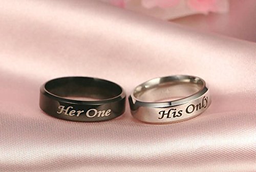 Bague couple his only her one le symbole d'un amour unique et fusionnel