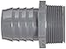 Spears 1436 Series PVC Tube Fitting, Adapter, Schedule 40, Gray, 1-1/2