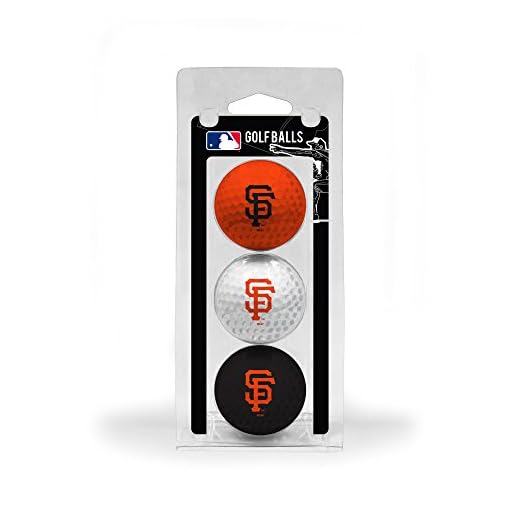 Team Golf MLB San Francisco Giants Regulation Size Golf Balls, 3 Pack, Full Color Durable Team Imprint,Black