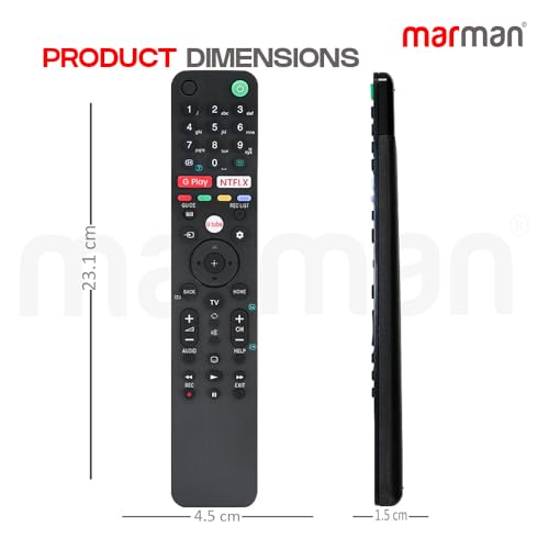 Image of marman Replacement of Sony Tv Remote Bravia Original Model 4K OLED QLED FHD UHD Smart Android Television Without Voice Command But Replicate Exact Feature of Genuine Remote Control