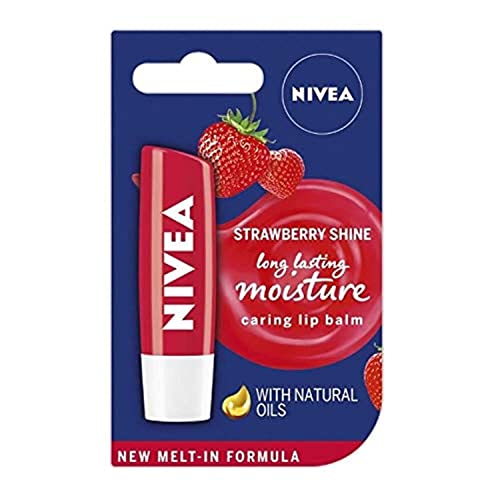 Nivea, Balsamo per labbra fruttato alla fragola, 4,8 g