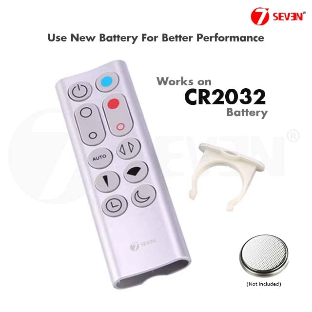 Image of 7SEVEN Compatible with Dyson Fan Remote Original Model HP02 HP03 Pure Hot + Cool Air Purifier Heater Heat /Cool Fan, Non Magnetic Housing, Required CR2032 Battery