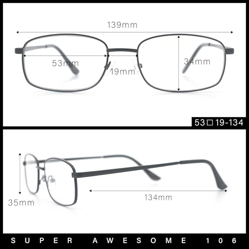 Image of SA106 Extra Narrow Slim Metal Rim Oval Rectangle Retro Vintage Clear Lens Fashion Eyeglasses