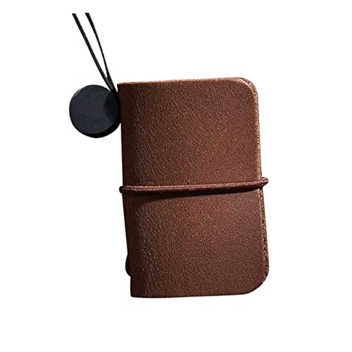 Sewroro Mini Notepad Adaptable De Piel Para Estudiantes y Oficina Útil Material De Papelería Para Notas Diarias y Mensajes