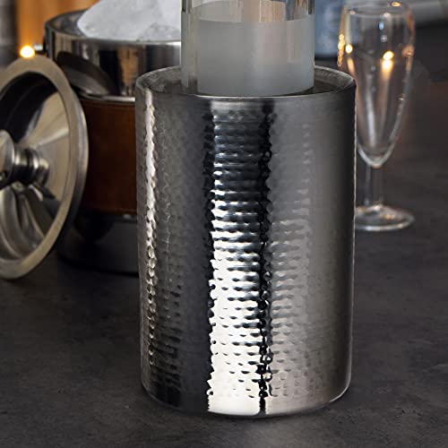 com-four® Flaschenkühler, Sektkühler, Eiswürfelkühler aus Edelstahl – Ansicht 3