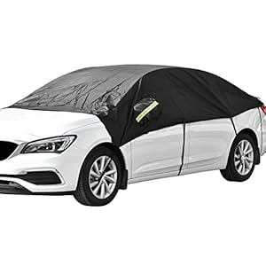 Queta Windshield Snow Cover Car Half Car Cover Front Screen Protective Cover Snow Ice Dust Guard Cover