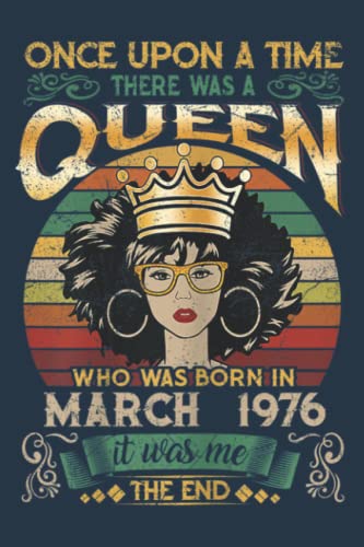 45 Years Birthday Girls 45th Birthday March 1976 Art: Notebook Planner - 6 x 9 inches, To Do List Notebook, 120 High quality paper pages