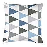Größe: H:40 x B:40 cm Home Fashion Kissenhülle Digitaldruck, Samt, blau, 1 x 40 x 40 cm