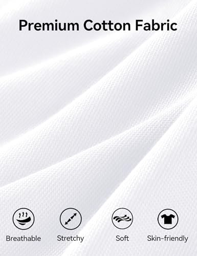 KEREDA Long Sleeve Uniform Shirts for Girls Cotton School Polo Shirts with Button for Kids3