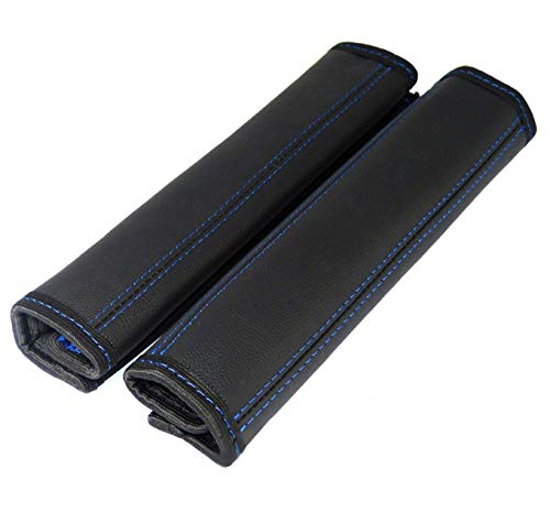 A193 Lot de 2 protège-ceintures Protège-épaules en cuir véritable Protège-épaule Housse de protection en cuir véritable Protège-ceinture Épaule Noir...