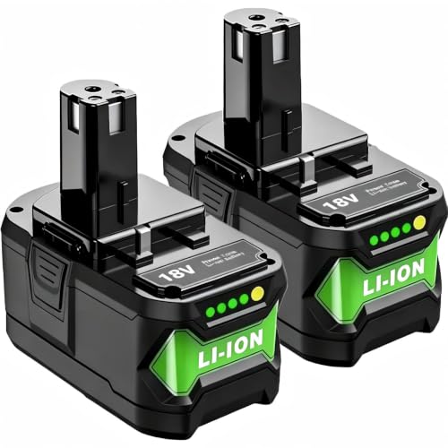 Cheerlark Upgrade 108000mWh High Capacity Replacement for Ryobi 18V Battery P108 P104 P105 P102 P103 P122 P109 Li-ION Compatible with Ryobi 18V ONE+ System Cordless Power Tools and Charger,2Pack
