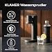 KLAMER Wassersprudler Schwarz, 650 ml Glasflasche, 0,65 MPa