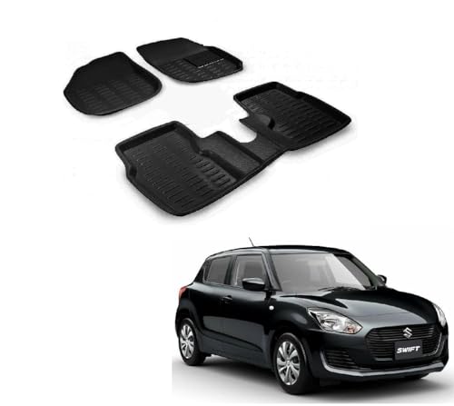 Image of Auto Addict Car 3D Mats Black for Maruti Suzuki Swift (2018-Today)