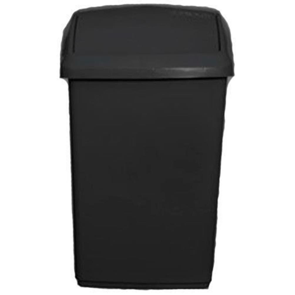 Whitefurze 30 litres Bullet Bin And Lid Waste Management Office Home New, Black, 30 x 20 x 20 cm