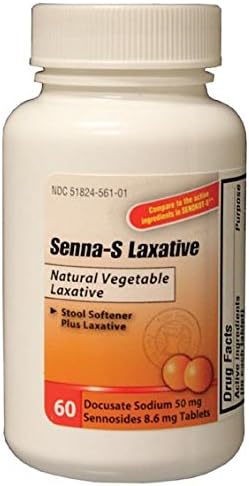 New World Imports SENS60 Careall Senna Tablet, Laxative Plus Stool Softener (Pack of 1440)