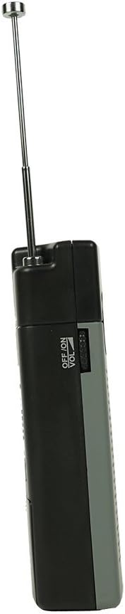 Side view of the RadioShack pocket radio showing the ON/OFF VOL dial.